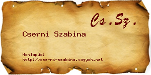 Cserni Szabina névjegykártya